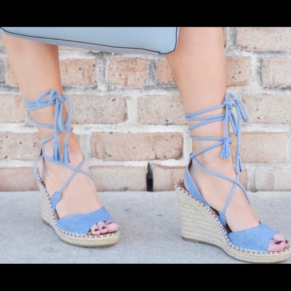 Lace up wedges